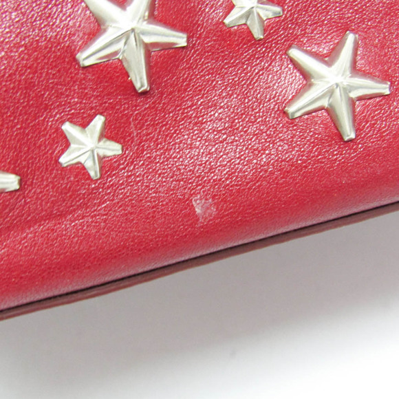 Jimmy Choo Sasha Women's Leather Studded Handbag,Tote Bag Dark Red - Picture 5 of 15